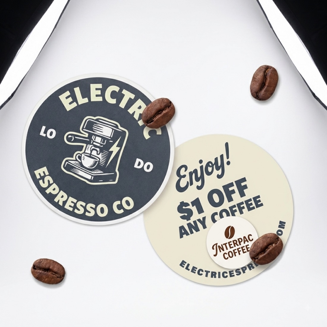 Custom printed brand stickers and ingredient labels