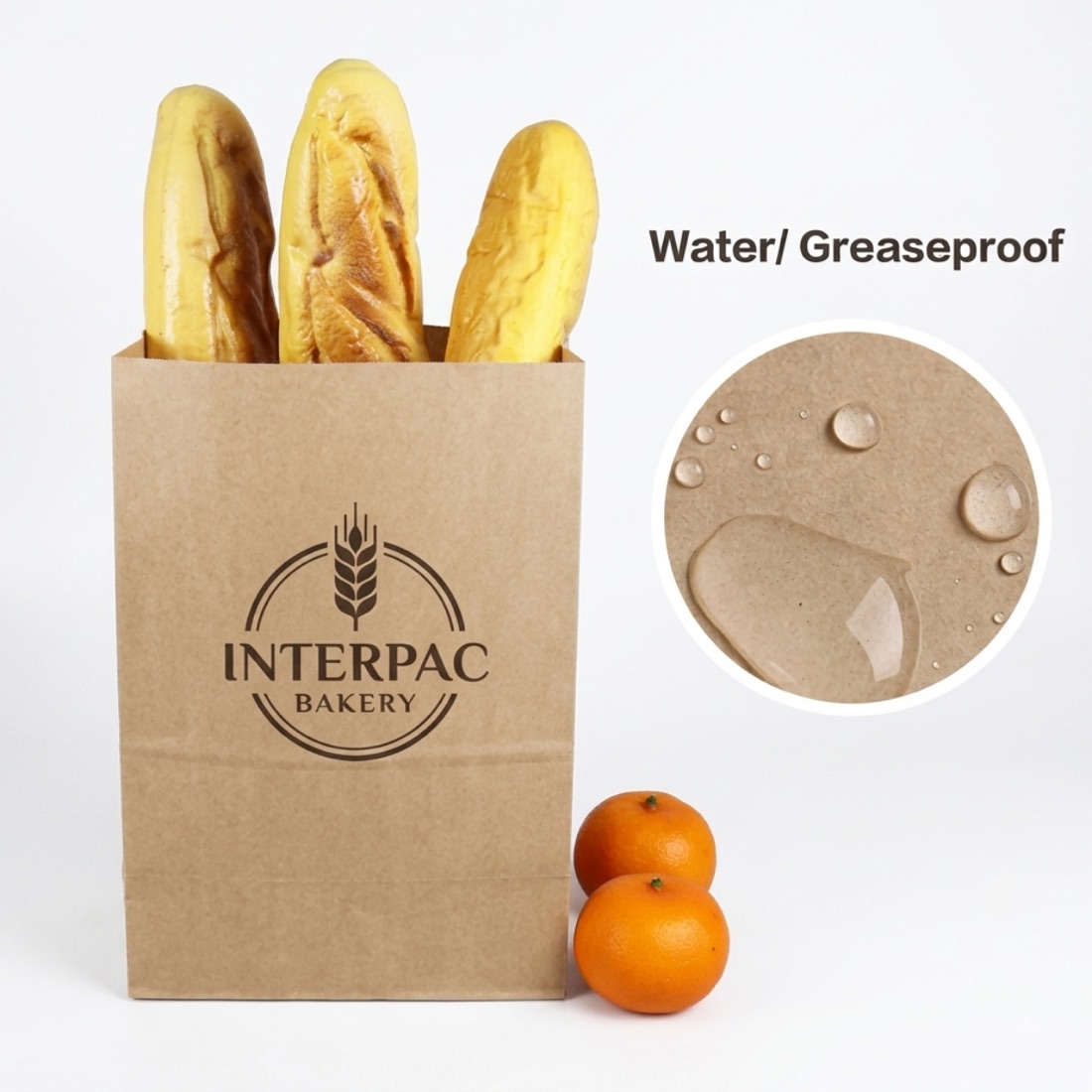 Greaseproof kraft bags for pastries and viennoiserie