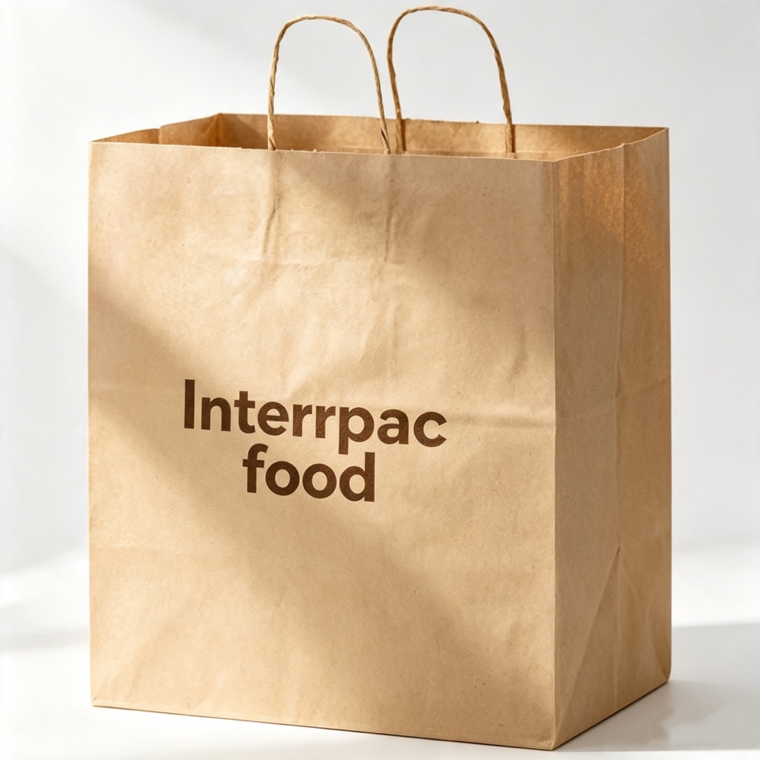 Large kraft delivery carrier bags printed with a brand