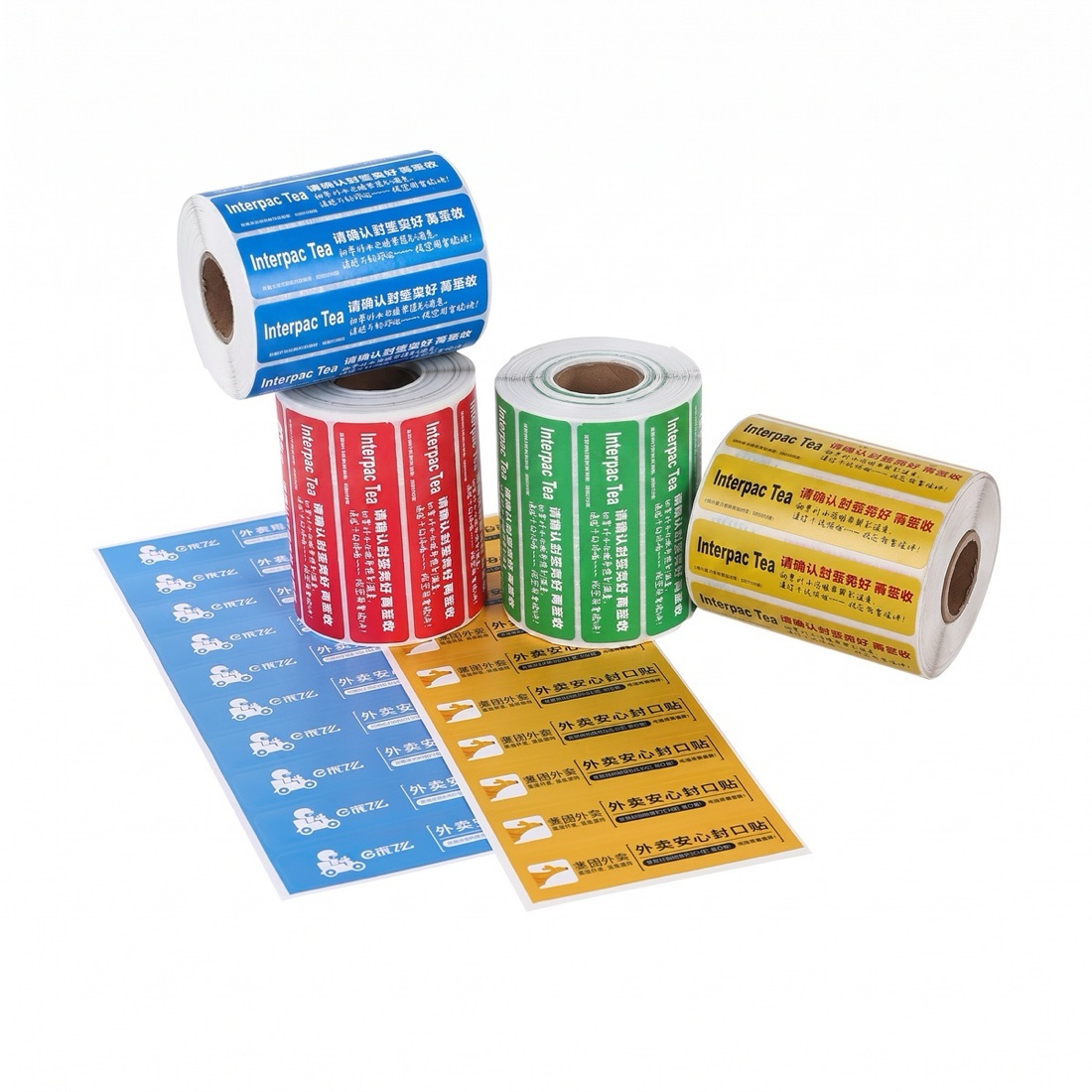 Tamper-evident delivery seals printed with a brand