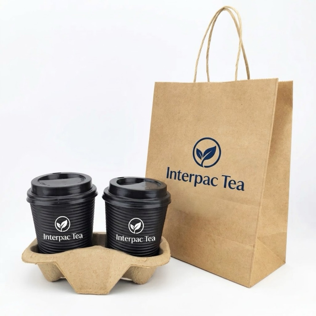 Two-cup carry bag for bubble tea